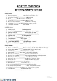 Relative pronouns