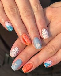 35 Summer Beach Nail Ideas For Your Next Vacation - Winky Pink