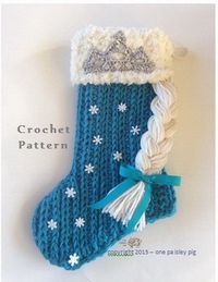 Frozen Inspired Crochet Christmas Stocking.