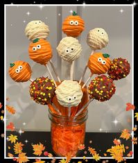 Halloween Cake Pops, Halloween, Pumpkin Cake Pops, Mummy Cake Pops, Fall Cake Pops, Halloween Cake Pop Gift Basket - Etsy