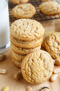 Thick and Chewy Peanut Butter Cookies