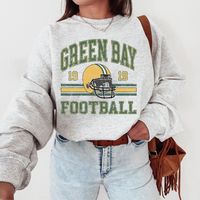 Vintage Green Bay Sweatshirt for Him, Green Bay Football Gift for Women, Retro Green Bay Football Sweater, Green Bay Football Crewneck - Etsy