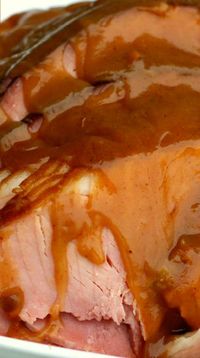 SLOW COOKER Honey Baked Ham Recipe ~ Even if you don't have a slow cooker, you can still bake this ham in your oven.