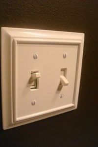 Add molding around light switchplates to add character.