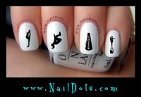 Cheer nail decals