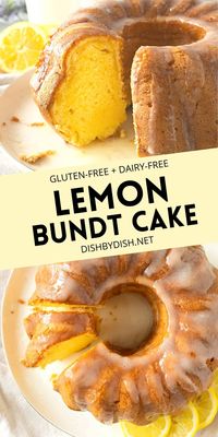 Moist, tender and fragrant with citrus lemon, this gluten-free lemon bundt cake comes together very easily, tastes delicious and is perfect for breakfast, tea time, or an anytime snack! Totally dairy-free too.