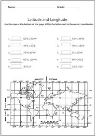 This worksheet will help students understand the basics of latitude and longitude. Great review for homework or an introduction to an activity. Find and download all Geography worksheets for FREE at the website: https://worksheetzone.org/ You can also try the interactive worksheets on the website! #latitudeandlongitude #latitudeandlongitudeworksheet #freeprintable #interactiveworksheet #geometryworksheet #map