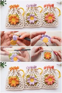 Crochet Motif Pouch Bag - Love Crochet