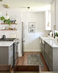 Cool and Calm Galley Kitchencountryliving