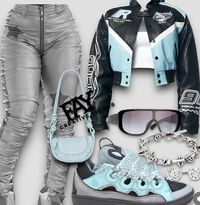 #ootd #outfits #school #explore #fall #halloween #blue #leatherjacketoutfit #jeans #purse #jewelry #fashion #art #makeup #nails #custom #outfitoftheday #schooloutfitideas #idk #ideas #simple #fyp #tiktok #reels