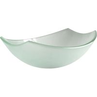 ANZZI Pendant Frosted Tempered Glass Vessel Oval Bathroom Sink (Drain Included) (19.7-in x 14.6-in) in the Bathroom Sinks department at Lowes.com