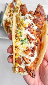 Fried Chicken Street Corn Tacos with Bacon and Jalapeno Lime Ranch - Bad Batch Baking - Restaurant Copycat Recipes & Family Favorites