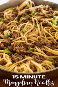 No need for takeout, this Mongolian Noodles recipe is made with ground beef and everyday ingredients. Best of all, it can be ready in just 15 minutes!