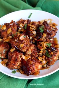 crispy kung pao cauliflower