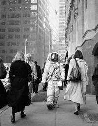 Geof Kern. | astronaut | city | contrast | fun | crazy | busy | high rises | rush hour |