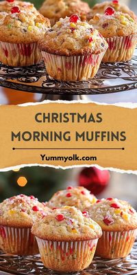 These Christmas morning muffins are filled with holiday flavors—think cranberries, cinnamon, and a touch of sweetness! Ideal for Christmas breakfast or brunch, they’re a warm and festive way to start the big day. Perfect for sharing with family and friends! 🧁🎉 #HolidayBaking #ChristmasTreats #FestiveMuffins