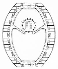 John Portman, Atlanta Marriott Marquis, Guest Room Level Floor Plan, Atlanta, Georgia, 1985