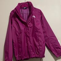 Excellent Condition Never Worn The North Face Wind Breaker Jacket. Hood Can Be Hidden. Size Large. Magenta Colour.