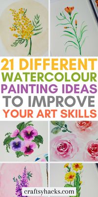 Fall in love with watercolor art with these beautiful floral painting ideas. If you want to improve your painting techniques or simply want to DIY a piece of artwork for your home decor, these flowers are perfect for any level artist. Enjoy these watercolor painting ideas for beginners.rn