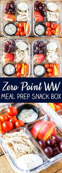 Protein Fruit and Veggie Meal Prep Bistro Box - Zero Weight Watchers Freestyle Points