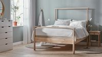 GJÖRA Bed frame, birch, Lönset, Queen - IKEA