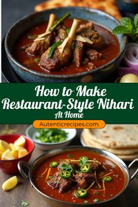 Discover the secrets to making authentic restaurant-style Nihari right in your kitchen! This rich and flavorful slow-cooked stew is perfect for special occasions or a cozy family dinner. Learn step-by-step how to achieve that melt-in-your-mouth texture and irresistible taste