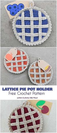 Lattice Pie Pot Holder Free Crochet Pattern