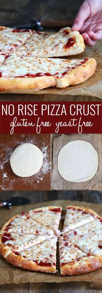 If you're looking for a way to get dinner on the table FAST, this gluten free pizza dough recipe without yeast is exactly what you need!