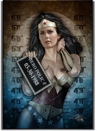 Lynda Carter [as Wonder Woman - as a criminal] (Drawing by DigoilRenowned @Facebook) #WonderWoman