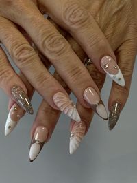 gel x, natural stiletto medium