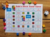 Free LEGO Tower Game | Little Bins for Little Hands