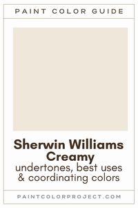 Sherwin Williams Creamy paint color guide