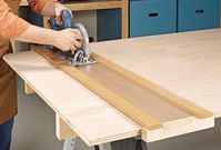 Two-Piece Saw Guide: This simple Jig will aid your Circular Saw whether you're making long rips or crosscuts.