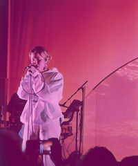 clairo concert wall collage pink