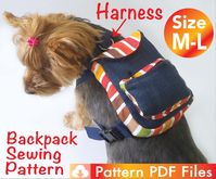 Make a cute BackPack-Harness for your Dog or Cat, Step-by-step instructions included, Instant download PDF files, Print at home on A4  paper. WHAT YOU WILL RECEIVE * INSTANT DIGITAL DOWNLOAD of   2 Digital-PDF files. * NO PHYSICAL ITEMS WILL BE SHIPPED. * Your files will be available to download once payment is confirmed.   * No refunds offered on purchases delivered electronically, But please send me a mail if you have any problem with the files. TERMS OF USE * You may use Zoe&Leo digitals Desi