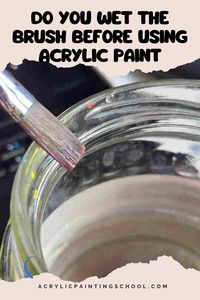 Head over to the blog for tips on how to prepare your brushes for acrylic paint as an acrylic painting beginner.