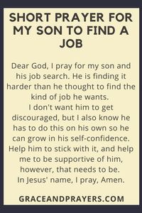 Are you seeking prayers for your son to find a job? Then we hope that these 7 prayers will help you reach God and pray for your son's career! Click to read all prayers for your son to find a job.