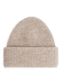 Double-Fold Alpaca Merino Beanie - Beige - ARKET WW