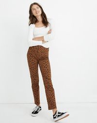 loving these madewell pants- perfect high waist cropped and print look!