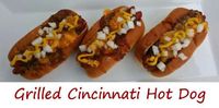 Ah, hot dogs. One of my favorite things. And you can put almost anything on them. Lately, I’ve been making more traditional hot dogs, such as the Boston hot dog, or the Chicago dog. Like the others, this grilled Cincinnati dog is very tasty, and very easy.