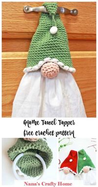 Crochet Gnome Towel Topper Free Pattern