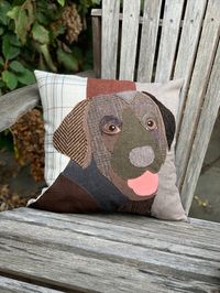 Introducing our meticulously crafted Chocolate Labrador Pillow Cover, a charming addition to any dog lover's space. Each cover showcases the beloved brown Lab, meticulously hand-cut and appliquéd with premium wool and fine fabrics. Measuring a cozy 16x16 inches, our pillow covers snugly fit over standard 18x18 pillow inserts (insert not included), adding a delightful accent to your home decor. With a concealed zipper for easy access, our covers offer both style and convenience. Whether you're tr