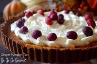 This pumpkin tart has a wonderful gingersnap crust- a great twist on pumpkin pie! SO GOOD!