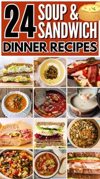 Enjoy these delicious soup and sandwich recipes for a perfect lunch. Quick and tasty!