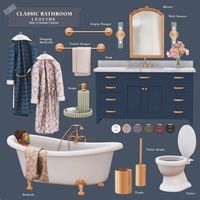 Sims 4 - Sims 4 Custom Content - sims4cc - sims4 - ts4 - s4cc - ts4cc - thesims4 - sims 4 cc - bathroom - bathroom design - inspiration - bath - interior - art - 3d - thesims4- the sims 4 - bathrobe - chic