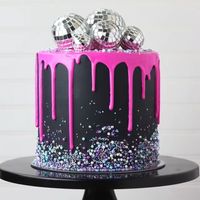 DISCO CAKE DECORATION [Video] | Neon birthday cakes, Neon cakes, Disco cake