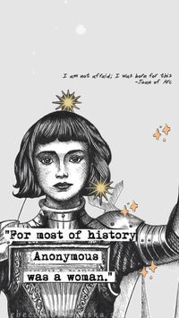 We love Joan, our queen #myfirstshuffle #joanofarc #feminist