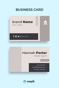 Get this minimalist real estate card template and customize it with our online editing tool. Sign up on Wepik and download the final design for free. Try it!