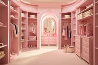 Fantasy Doll Pink Dreamy Closet Dress Backdrop M7-98 – Dbackdrop