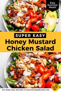 This honey mustard chicken salad is the perfect balance of tangy, fresh, and salty that make for a fantastic light dinner, snack, or app!